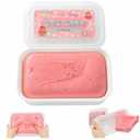 Realistic Faux Box Cake Stress Relief Tool for Adults Sticky Tactile Dough Fidget for Office Desk Focus Anxiety Management Slow Rising Sensory Squeeze for Adults (Pink)