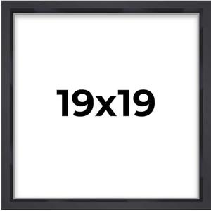 19x19 Shadow Box Frame Contemporary Black Finish | 3/4" Depth of Usable Space| Interior Size 19x19 Inches| UV Resistant Acrylic, Acid-Free Backing, Wall Hangers | Made in USA