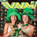 St. Patrick's Day Party Ceiling Decorations, Green Banner Hanging Pot of Gold and Leprechaun Hat Decorations with Shamrock Horseshoe and Gold Coin for St. Patrick's Day Irish Party Decoration