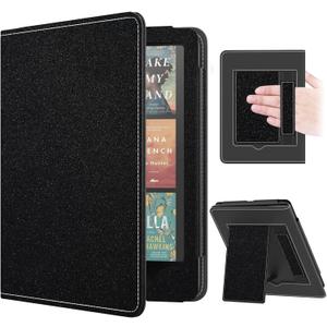 MoKo Case for 7"/6.8" Kindle Paperwhite(12th/11th Gen-2024/2021) and Kindle Colorsoft Signature Edition, Slim PU Shell Cover Case with Auto-Wake/Sleep for Kindle Paperwhite 2024, Mottled Black