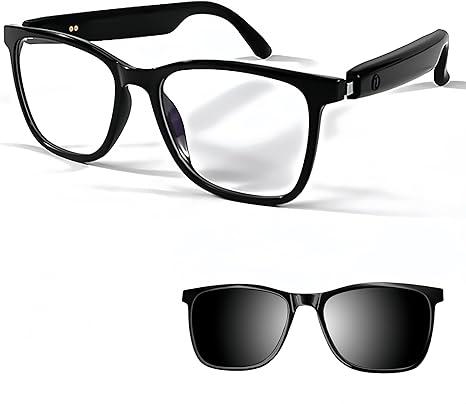 HJX 2-in-1 Smart Glasses for Women, Bluetooth Glasses for Women/Men with Speaker, Unisex Sunglasses, Blue Light Blocking & Polarized Lenses, Hands-Free Calls, UV400 Protection for Driving/Outdoor