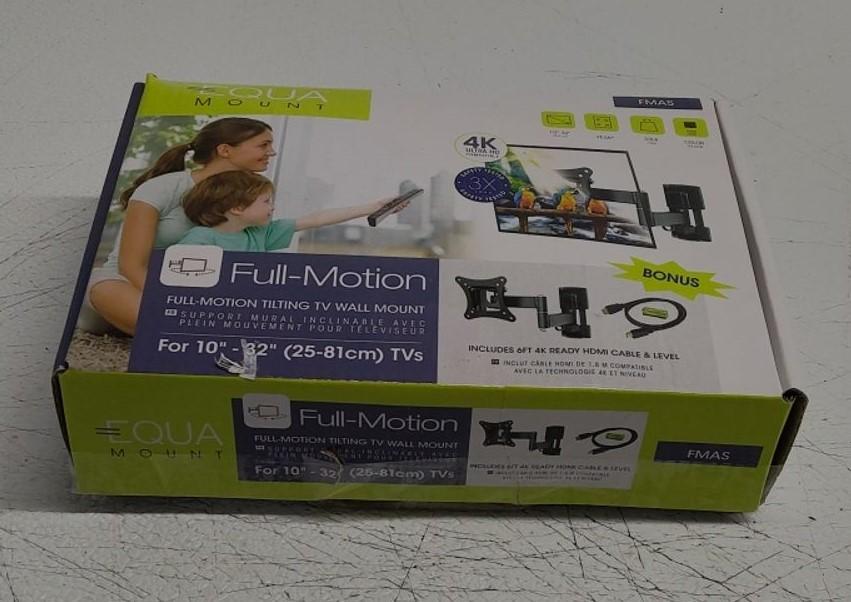 EQUA FULL MOTION TILTING TV WALL MOUNT BRACKET SWIVEL 10"-32" IN LED LCD NEW