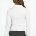 VNIRA Womens Button Down Shirts Striped Long Sleeve Collared Casual Work Blouses Slim Fit Going Out Tops (White, S)