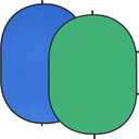 Kate 5x6.5ft(1.5x2m) Collapsible Backdrop Self Tape Blue Green Twist Flex Folding Pop up Backgrounds for Photoshoot, Headshots Photo, Video Calls