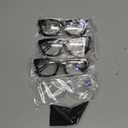 CCVOO +1.0 Oprah Style Reading Glasses for Women, Eyeglasses, Blue Light Readers for Women, Computer Eye Glasses (Black + Leopard + Tortoiseshell+ Clear)