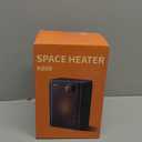 Lerat Electric Space Heater, Small Heater for Indoor Use, 1200W PTC Fast Heating Portable Heater, Overheat & Tip-Over Protection, Heating & Fan Modes for Bedroom, Office, Camping, Milky White