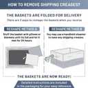 NaturalCozy Storage Baskets 16.8x13x7.6 Cotton Rope Woven Baskets for Organizing 3-Pack | Toy Storage Bins | Basket for Shelves, Laundry, Blanket, Clothes, Closet, Kitchen, Bathroom, Gifts (Off White & Mixed Brown)