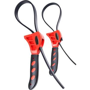 Anabiya’s Creation - 2-Pack Adjustable Rubber Strap Wrench – 6" & 8" Multi-Use Belt Wrench for Plumbing, Shower Heads, Oil Filters & Jar Opening | Strong Grip Jar Opener for Weak Hands