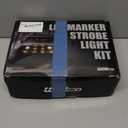 WINECO 8PCS LED Strobe Lights kit12V Sync Feature Green Amber 12LED Emergency Hazard Warning Lights with Strobe Controller for Trucks Vehicles ATV RV Cars Van