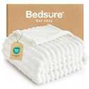 Bedsure White Throw Blanket for Couch - GentleSoft Cozy Soft Blankets for Women, Cute Small Fleece Throws for Girls, House Bedroom Decor Aesthetic Gift for Women, Off White, 55x70 Inches