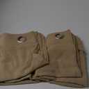 H.VERSAILTEX Linen Curtains Flax Linen Blended Curtain Panels for Living Room/Bedroom Semi Sheer Privacy Curtains 96 inch Length 2 Panels Set Nickel Grommet Window Drapes, Taffy