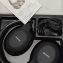 Active Noise Cancelling Headphones, Wireless Over Ear Bluetooth Headphones,100H Play Time Bluetooth Headphone with Microphone,Lightweight and Foldable Comfortable Deep Bass for Work/Gym Black