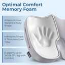 5 STARS UNITED Seat Cushion - Memory Foam Chair Cushion for Tailbone Pain Relief - Ergonomic Support for Coccyx, Sciatica & Butt - Office, Desk & Gaming Chair, Car Seat, Wheelchair, Airplane, L Gray