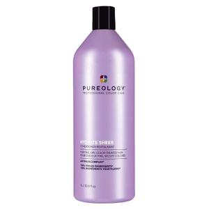 Pureology Hydrate Sheer Nourishing Conditioner - Lightweight Hydrating Shampoo For Fine or Dry Color-Treated Hair, Silicone-Free & Vegan (33.8 Fl Oz (Pack of 1)