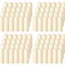MTLEE Set of 40 Ivory Pillar Candles 2x4 Inch Dripless Unscented Candle Bulk Large Clean Burning Smokeless Dinner Candles Long Burning Decorative Candles for Home Wedding Party Spa Bath Pink