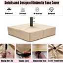 Patio Umbrella Base Cover 600D Outdoor Square Umbrellas Stand Base Covers Waterproof & Heavy Duty,Anti-UV,All Weather Protection Cover for Large Cantilever Umbrella Stands Base 42"L x 42"W x 5"H,Beige
