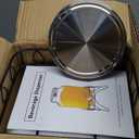 2 Gallon Glass Beverage Dispenser with Stand and Lid, 18/8 Stainless Steel Spigot - Glass Drink Dispensers for Parties - Mason Jar Drink Dispensers with Lids