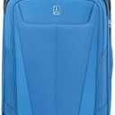 Travelpro Maxlite 5 Softside Expandable Checked Luggage with 4 Spinner Wheels, Lightweight Suitcase, Men and Women, Azure Blue, Checked Medium 25-Inch