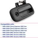 3Pcs Exterior Door Handles for 1996-2009 Chevy Express,GMC Savana 1500 2500 3500 4500 Van, for Front Left & Right & Rear Right Sliding Side Door, Replaces 83373 10359094 79320 10359093 79321 25866275