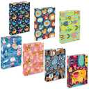 7 Pack Stretchable Book Covers, Jumbo Book Sleeves for Textbook Hardcover Books up to 9 x 11 Inches, Reusable, Washable and Protective Textbook Covers for School Kids Boys Girls