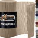 GORILLA GRIP powerGRIP Drawer Shelf and Cabinet Liner, Thick Strong Hold, Non-Adhesive Liners Protect Kitchen Cabinets and Cupboard, Bathroom Drawers, Easy Install, Breathable Mat, 24" x20', Beige