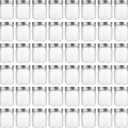 novelinks 8 oz Clear Plastic Jars with Airtight Lids, 48 Pack Plastic Mason Jars with Lids 8oz, Refillable Storage Slime Containers & Small Spice Jar for Kitchen Organization (48 Pack,Silver)