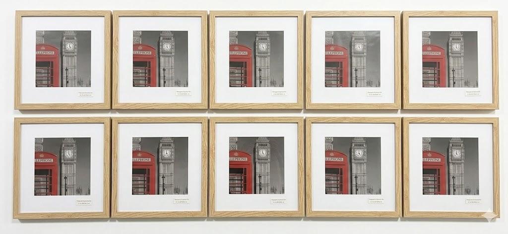 YESKAY 12x12 Picture Frame Set of 9, Photo Gallery Wall Frame Set, Display Pictures 8x8 with Mat or 12 x 12 Without Mat, Square Frame Picture Frames Collage Wall Decor, Natural Oak