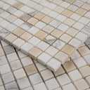 Lovdeco Calacatta Gold Marble Stone 5/8 Inch Square Marble Mosaic Tile for Kitchen Wall Bathroom Shower Floor (5 Sheet, Honed)