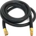 6ft Propane Gas Hose, Low Pressure Washer Air Hose Assembly with 3/8" Female Flare Connector Fitting x 3/8" Male NP, High or Low Pressure for LP Gas Tanks RV BBQ Heaters and Air Compressors [MADOL]