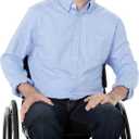 Amazon Essentials Men's Long Sleeve Shirt - Regular-Fit, Pocket Stretch Oxford ( in Big & Tall) (Powder Blue)