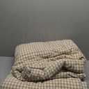 LifeTB Tan Gingham Comforter Set Full Modern Style Beige Plaid Comforter Set 3 Pieces Soft Fluffy Grid Checkered Pattern Comforter with 2 Pillowcases Farmhouse Gingham Bedding Comforter Full (Full (79"x90"))