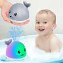 Gigilli Bath Toys for Kids Ages 13, Baby Bath Toys 1 2 3 Year Boy Girl Valentines Gifts for Babies 61218 Months, Light Up Whale Bath Toy Sprinkler Toddler Birthday Bathtub Fountain Pool Water Toy