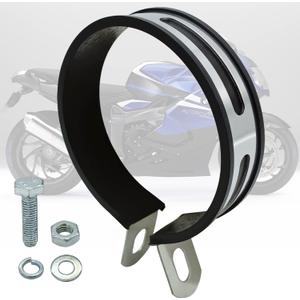 Universal Half Round Motorcycle Exhaust Clip Exhaust Muffler Pipe Bracket Hanger Muffler Pipe Bracket Suitable for Most Motorcycles