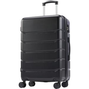 NEWBULIG 20 Inch Carry on Luggage, Lightweight Expandable Rolling Suit Case with TSA Lock, Hard Shell ABS Suitcase with Double Spinner Wheels, Black