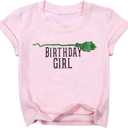 Birthday Girl Shirt Sparkly Musical Shirt Witch and Princess T Shirt Cute Graphic Short Sleeve Tops Party Tees Pink (Pink)