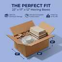 BOX USA Moving Boxes 22"L x 17"W x 12"H (10-Pack) Large - Corrugated Cardboard Box for Shipping, Mailing, Packing, Packaging and Storage