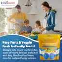 Bluapple Produce Saver Ethylene Gas Absorber - Fresh Fruit & Vegetable Storage for Refrigerator Crisper, Shelves & Fruit Bowls, Produce Keeper, Fruit Saver, Kitchen Must Haves, BPA-Free - 2-Pack