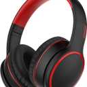 RORSOU R10 Over-Ear Headphones with Microphone, Lightweight Folding Stereo Bass Headphones with 1.5M No-Tangle Cord, Portable Wired Headphones for Smartphone Tablet Computer MP3 / 4 (Black)