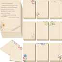 Spiareal 100 Pcs Blank Note Cards 4 x 6 in Blank Decorative Notecards Index Cards Bulk Thank Greeting Notecards for DIY School Office Wedding Baby Shower(Kraft Paper,4 x 6 in,Floral)