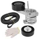Kozlira Serpentine Belt Tensioner Bolt Idler Pulley Drive Kit Fit for BMW 128i 325i 325xi 328xi 330i 330xi 525i 525xi 528i 528xi 530i 530xi X3 X5, 3.0L L6, 20062013#Replace ADK0022P