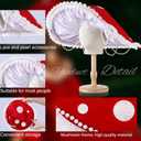 Mushroom Hat Renaissance Medieval Costume Cosplay Victorian Fairy Accessories with Bead Lace Brim Cap