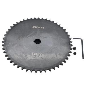 #40 Roller Chain Sprocket Type B 3/4 inch Bore 50 Tooth, Hardened Antirust 1045 Steel Drive Sprockets 40B50-3/4