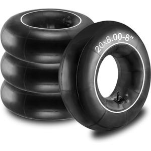 Cenipar 20x8.00-8 Inner Tubes(4 Packs) 20x8-8, 20x10.00-8 18x6.50-8, 18x7.50-8, 18x8.50-8 18x9.50-8 Inner Tubes with TR13 Straight Valve Stem for Heavy Duty Cart like Tractor Golf Cart Mowers