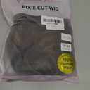 showreal Pixie Cut Wig Human Hair for Women Highlight Brown Short Straight Wigs 100% Real Human Hair Pixie Cut Wig with Bangs Layered Virgin Hair Glueless Natural Short Wig (9149-1B/30)