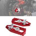 Chain Axle Adjuster Kit, CNC Billet Aluminum Chain Adjuster Tensioner, Motorcycle Chain Adjusting Tool Axle Swingarm Spool for HONDA GROM 2014-2021 (Red)