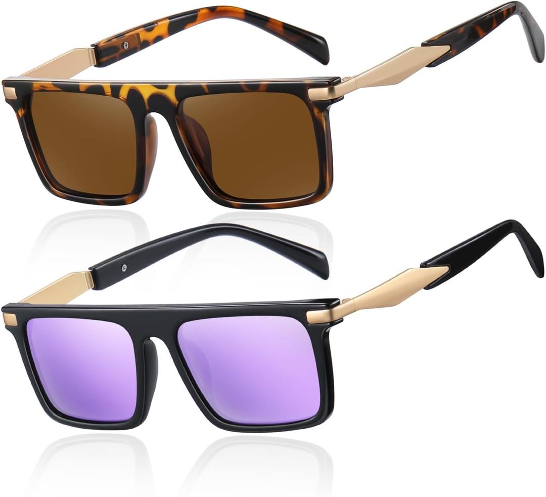 Perfectmiaoxuan Polarized Sunglasses Men Women UV400 Anti-Glare Driving Fishing Hiking Acetate Frame Retro Sun Glasses