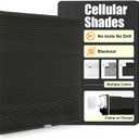SERLMWNT No Drill Cordless Blackout Cellular Shades,37" W x 48" H,Black