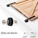 EaseLife 6.6 FT Sliding Barn Door Hardware Track Kit,Basic J Pulley,Slide Smoothly Quietly,Easy Install (6.6FT Track Kit for 36"~40" Wide Single Door)