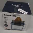 Citrus Juicer with 2 Interchangeable Cones, Premium Glass Container, Easy-to-Clean, Compact Design, Perfect for Limes, Oranges, and Lemons - Durable, Hygienic, and Versatile for Everyday Use