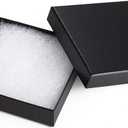 Magicool 96 Pack 3.5x3.5x1 Inch Cardboard Jewelry Boxes, Used for Necklaces, Bracelets, Earrings, Jewelry, Small Gift Packaging, Jewelry Gift Boxes with Lids and Filled with Cotton (Black)